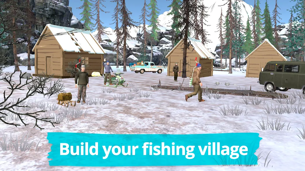 Взломанная Fishing in the Winter. Lakes. на Андроид — Зимняя рыбалка без ограничений — скриншот 2