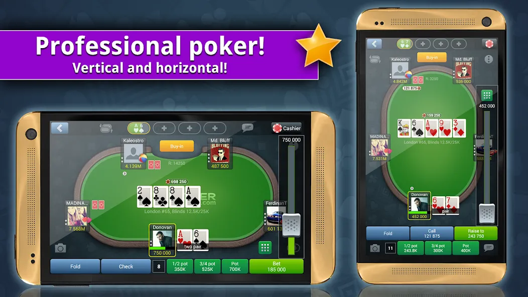 Jag Poker HD на Андроид — Мод Безлимитные фишки и открыты все столы — скриншот 1