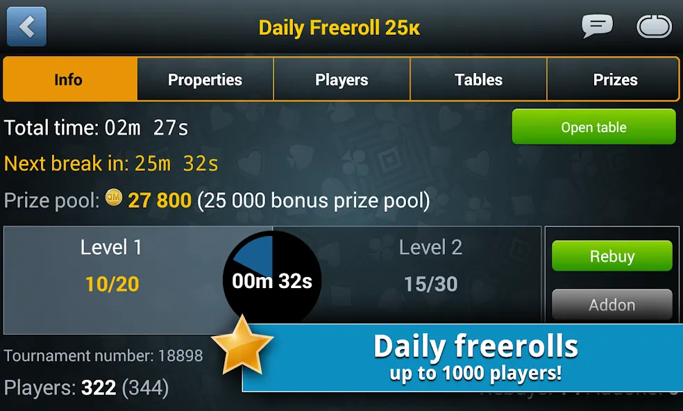 Jag Poker HD на Андроид — Мод Безлимитные фишки и открыты все столы — скриншот 4