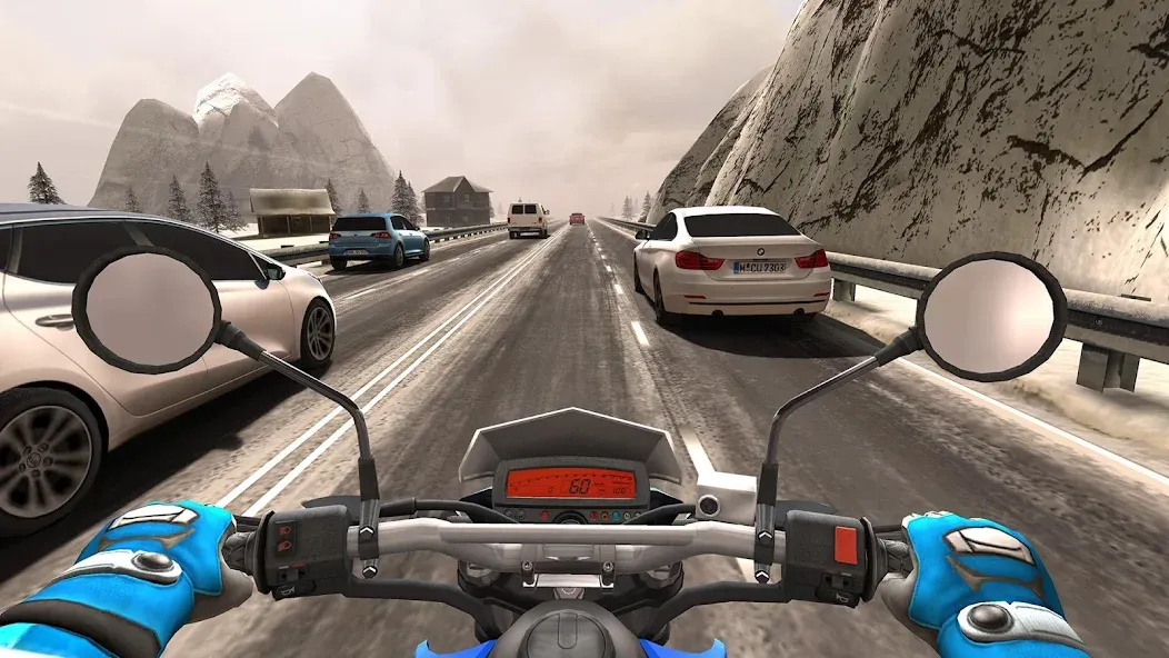 Скачать Traffic Rider (Мод: Безлимитные деньги и все мотоциклы) на Андроид — скриншот 2 Скачать Traffic Rider (Мод: Безлимитные деньги и все мотоциклы) на Андроид — скриншот 2