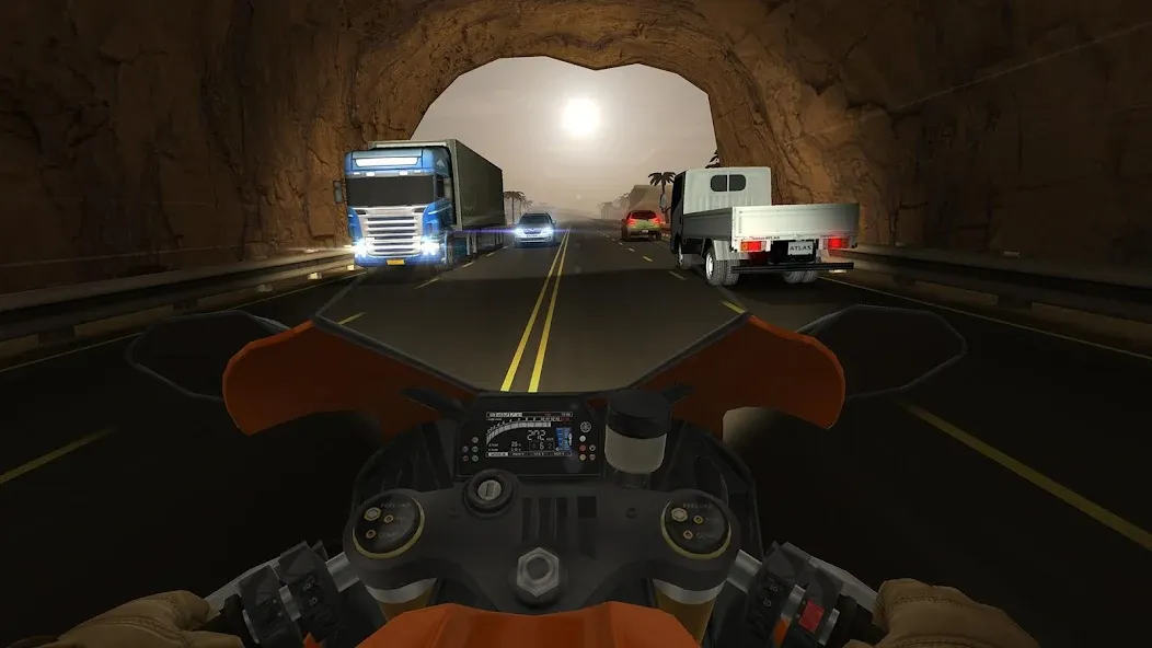 Скачать Traffic Rider (Мод: Безлимитные деньги и все мотоциклы) на Андроид — скриншот 4 Скачать Traffic Rider (Мод: Безлимитные деньги и все мотоциклы) на Андроид — скриншот 4