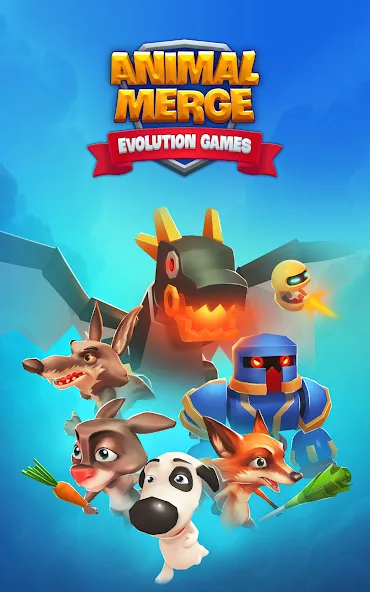 Скачать Animal Merge - Evolution Games — Модификация Безлимитные деньги и все животные открыты — скриншот 1