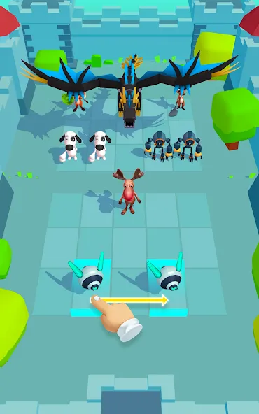 Скачать Animal Merge - Evolution Games — Модификация Безлимитные деньги и все животные открыты — скриншот 4