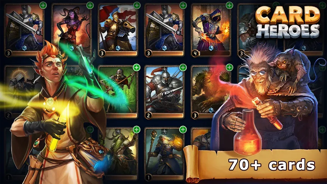 Card Heroes: TCG/CCG deck Wars — Мод: Безлимитные монеты и все карты открыты — скриншот 2 Card Heroes: TCG/CCG deck Wars — Мод: Безлимитные монеты и все карты открыты — скриншот 2