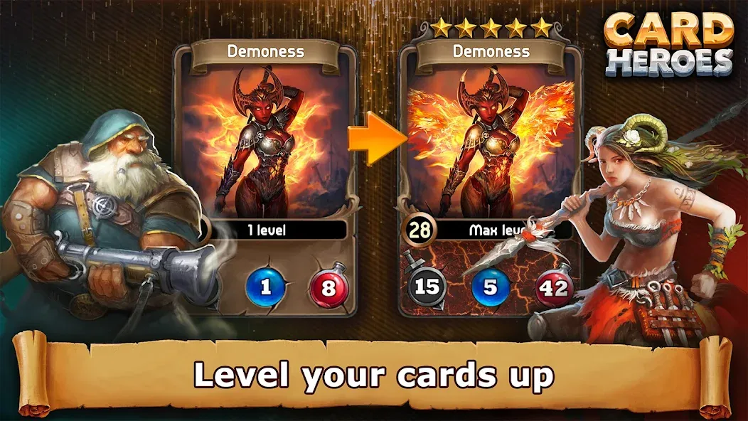 Card Heroes: TCG/CCG deck Wars — Мод: Безлимитные монеты и все карты открыты — скриншот 4 Card Heroes: TCG/CCG deck Wars — Мод: Безлимитные монеты и все карты открыты — скриншот 4