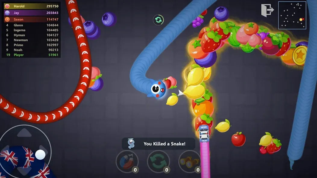 Скачать взломанную Snake War™ Hungry Worm.io Game — Без рекламы и много еды — скриншот 3 Скачать взломанную Snake War™ Hungry Worm.io Game — Без рекламы и много еды — скриншот 3