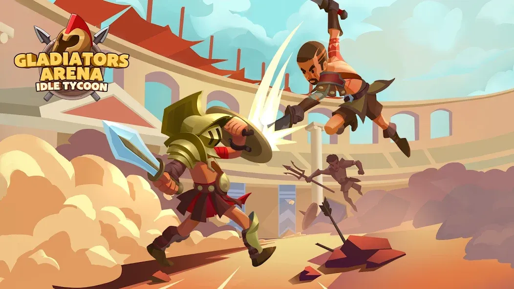 Скачать Gladiators Arena: Idle Tycoon на телефон — Безлимитные деньги и алмазы — скриншот 1