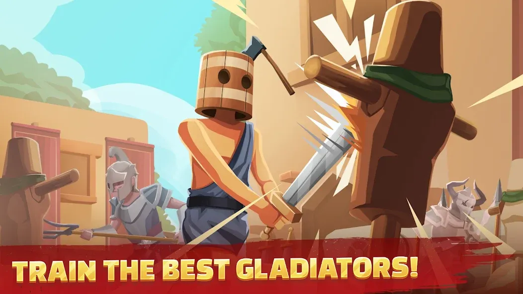 Скачать Gladiators Arena: Idle Tycoon на телефон — Безлимитные деньги и алмазы — скриншот 2
