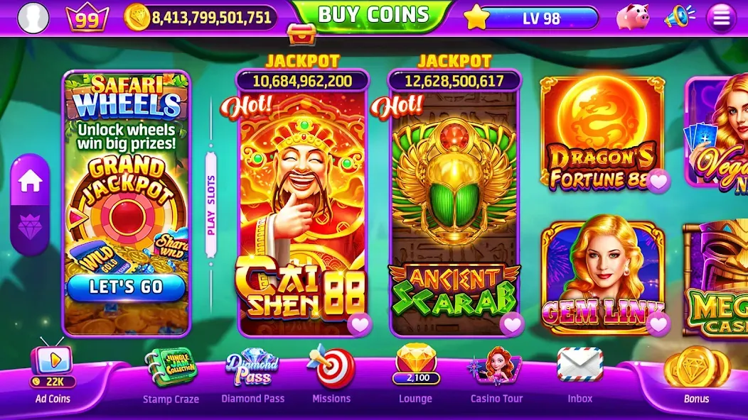 Golden Casino - Slots Games — Безлимитные монеты и бонусы — скриншот 2