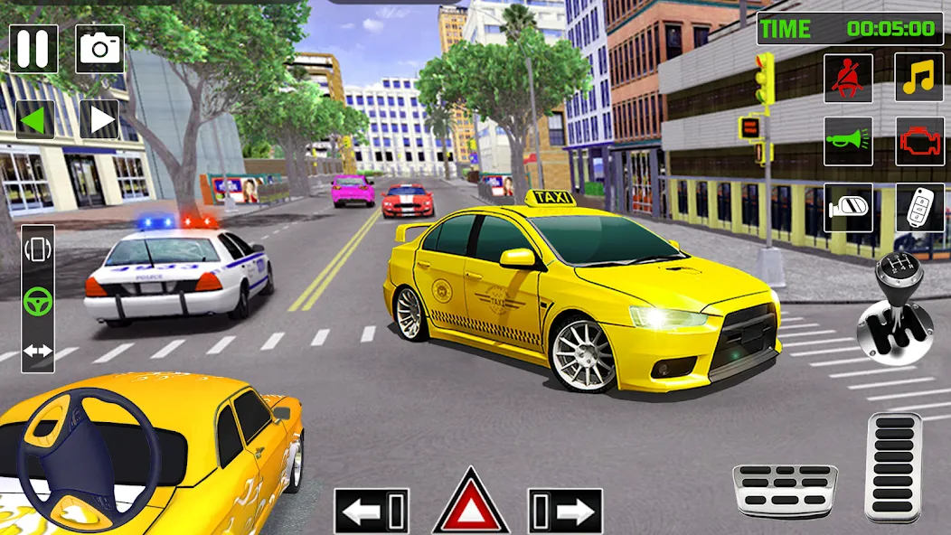 Взлом City Taxi Games-Taxi Car Games — Безлимитные деньги и все машины открыты — скриншот 1