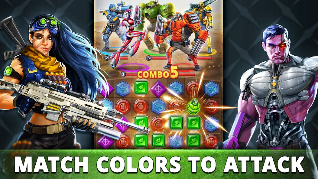 Скачать Puzzle Combat: Match-3 RPG MOD APK — Безлимитные деньги и энергия — скриншот 4