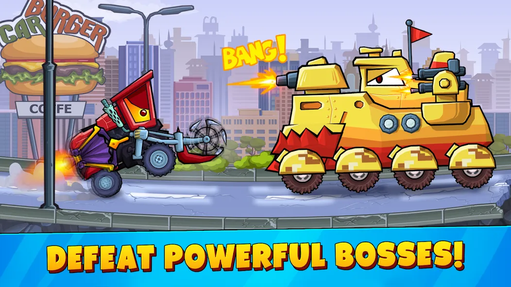 Car Eats Car 3 Hill Climb Race Mod APK Безлимитные деньги и все машины открыты — Скачать на Андроид — скриншот 1