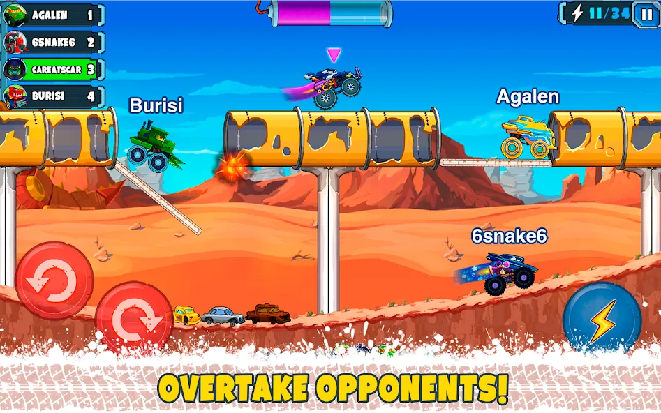 Скачать взломанную Car Eats Car Multiplayer Race — Безлимитные деньги и все машины — скриншот 1