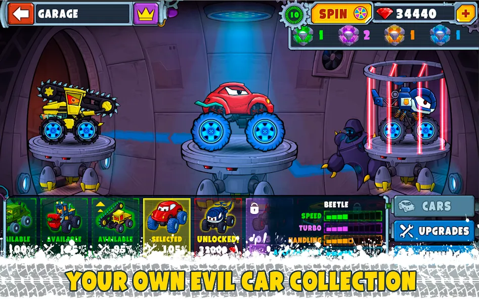Скачать взломанную Car Eats Car Multiplayer Race — Безлимитные деньги и все машины — скриншот 4