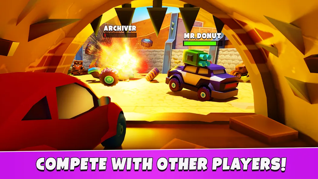 Car Eats Car 5 - Battle Arena на Андроид — Безлимитные деньги и усиленные машины — скриншот 2