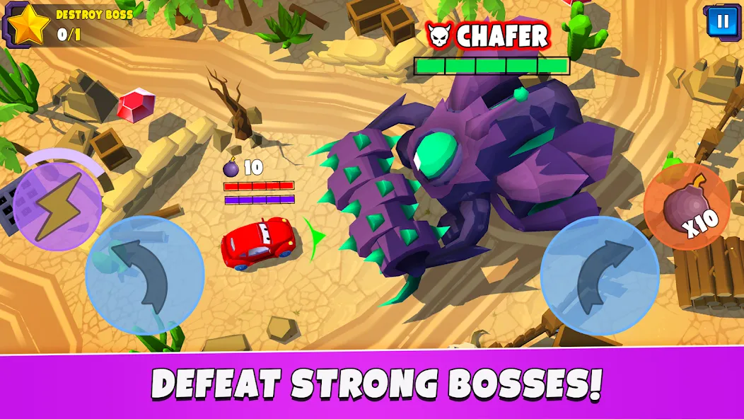 Car Eats Car 5 - Battle Arena на Андроид — Безлимитные деньги и усиленные машины — скриншот 4