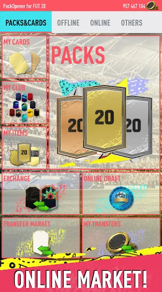 Pack Opener for FUT 20 by SMOQ Mod APK Улучшенный симулятор открытия паков — Скачать на Андроид — скриншот 2