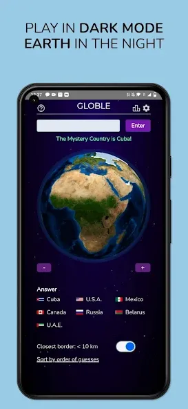 Скачать Globle - Country Guess Game с модом — Безлимитные подсказки и все страны открыты — скриншот 3