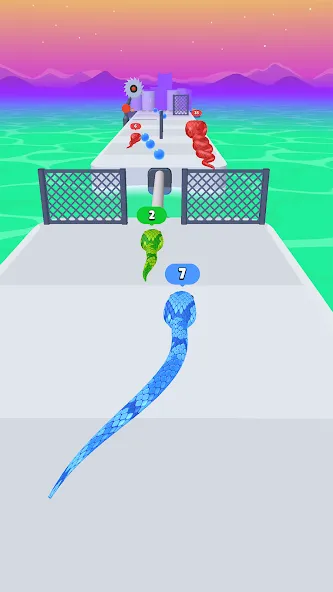 Snake Run Race・3D Running Game Mod APK Безлимитные деньги и все скины — Скачать на Андроид — скриншот 2