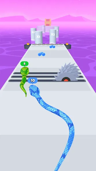 Snake Run Race・3D Running Game Mod APK Безлимитные деньги и все скины — Скачать на Андроид — скриншот 3