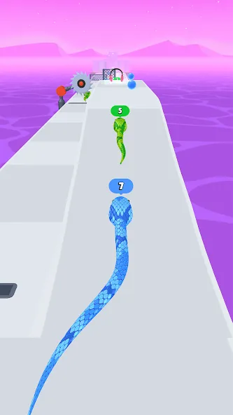 Snake Run Race・3D Running Game Mod APK Безлимитные деньги и все скины — Скачать на Андроид — скриншот 5