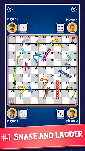Скачать Snakes and Ladders - Ludo Game MOD APK — Без рекламы и все поля открыты — скриншот 2