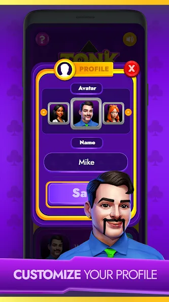Скачать взлом Tonk - Classic Card Game на Андроид — Безлимитные деньги и подсказки — скриншот 5