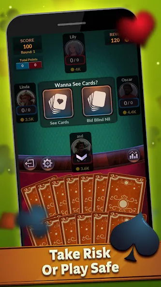 Spades - Offline Card Games — Взломанная версия (Без рекламы и все режимы открыты) — скриншот 3