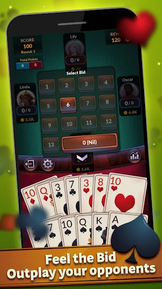 Spades - Offline Card Games — Взломанная версия (Без рекламы и все режимы открыты) — скриншот 4