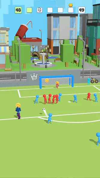 Скачать Super Goal: Fun Soccer Game (Мод: Безлимитные монеты и все команды) на Андроид — скриншот 1
