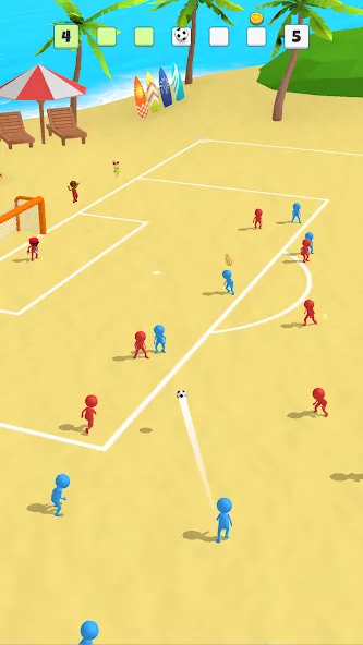Скачать Super Goal: Fun Soccer Game (Мод: Безлимитные монеты и все команды) на Андроид — скриншот 2