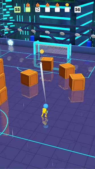 Скачать Super Goal: Fun Soccer Game (Мод: Безлимитные монеты и все команды) на Андроид — скриншот 5
