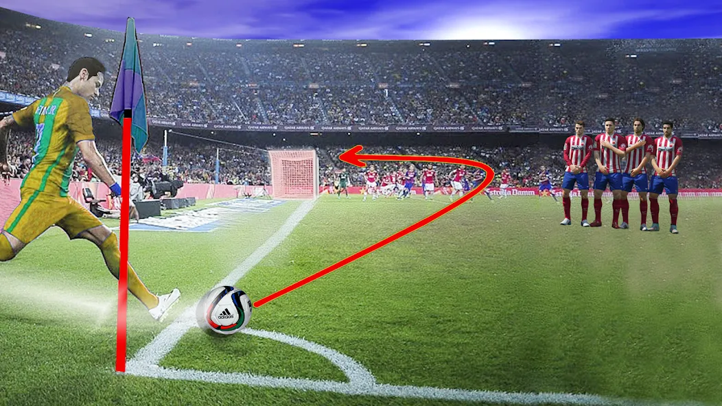 Soccer Kick Football Champion на Андроид — Безлимитные деньги и энергия — скриншот 4