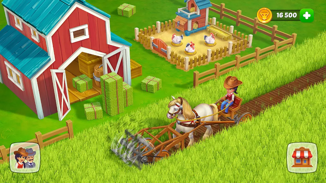 Wild West: Farm Town Build (Мод Безлимитные монеты и ресурсы) — скриншот 3