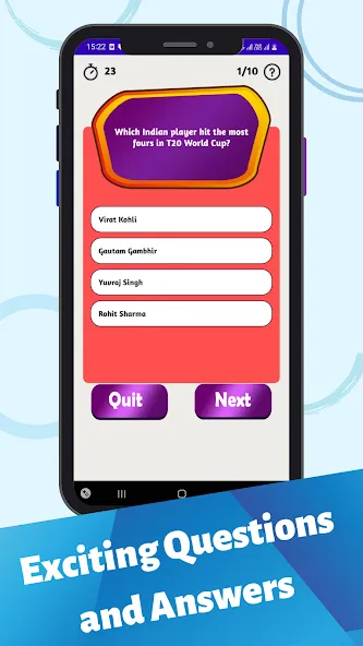 Скачать Cricket Quiz Game — Последняя версия (Безлимитные подсказки и все ответы) — скриншот 4