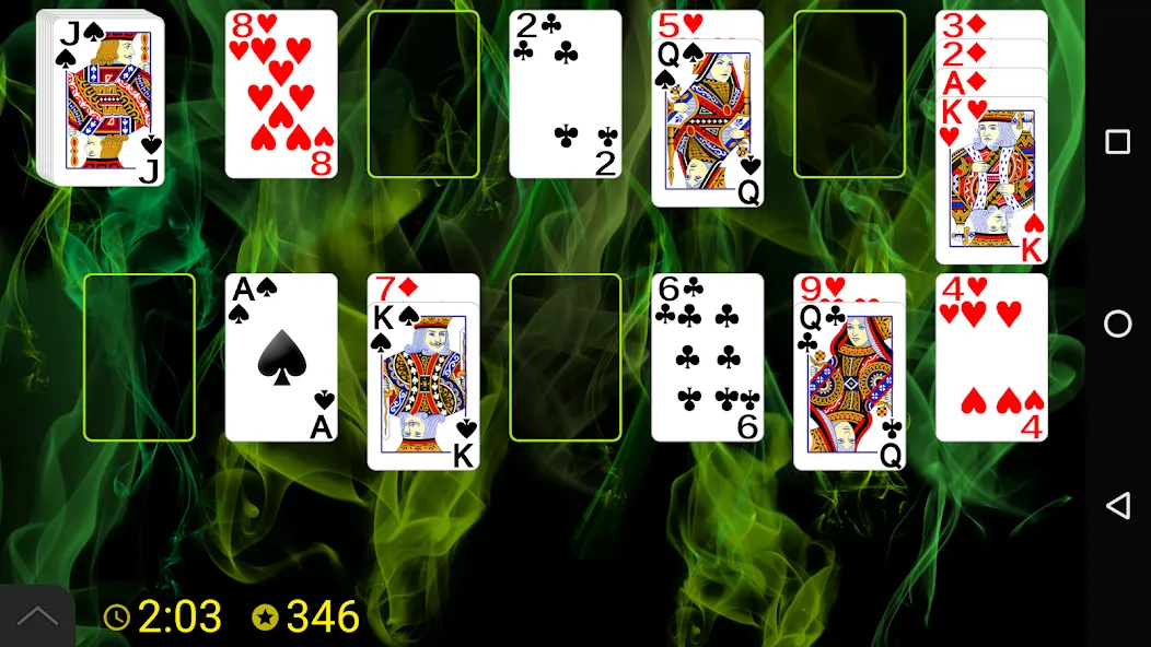 All In a Row Solitaire на Андроид — Мод Без рекламы и все карты открыты — скриншот 1
