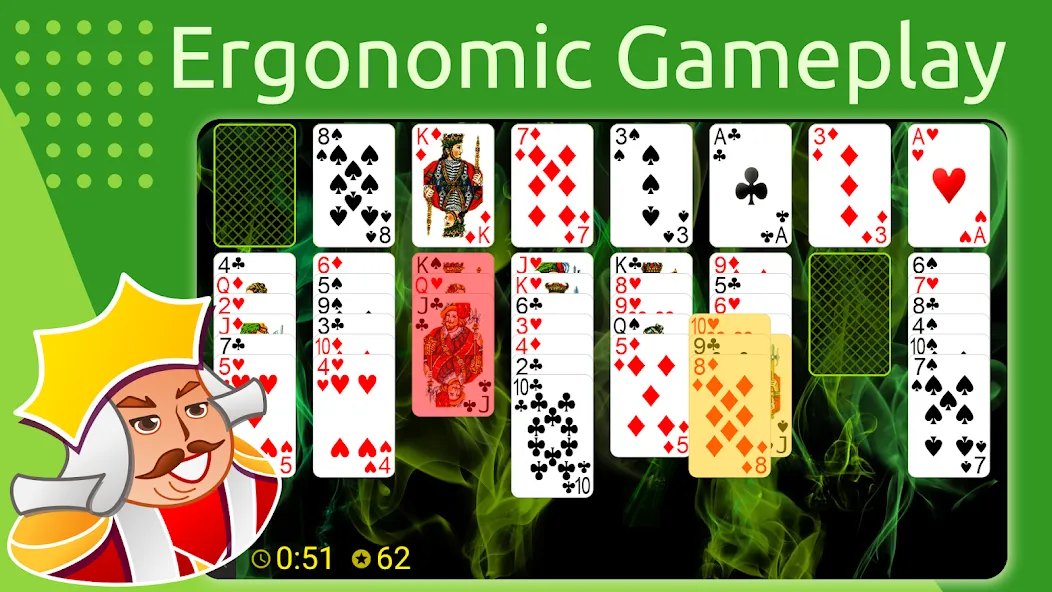 Скачать взлом FreeCell на Андроид — Открыты все уровни и подсказки — скриншот 1