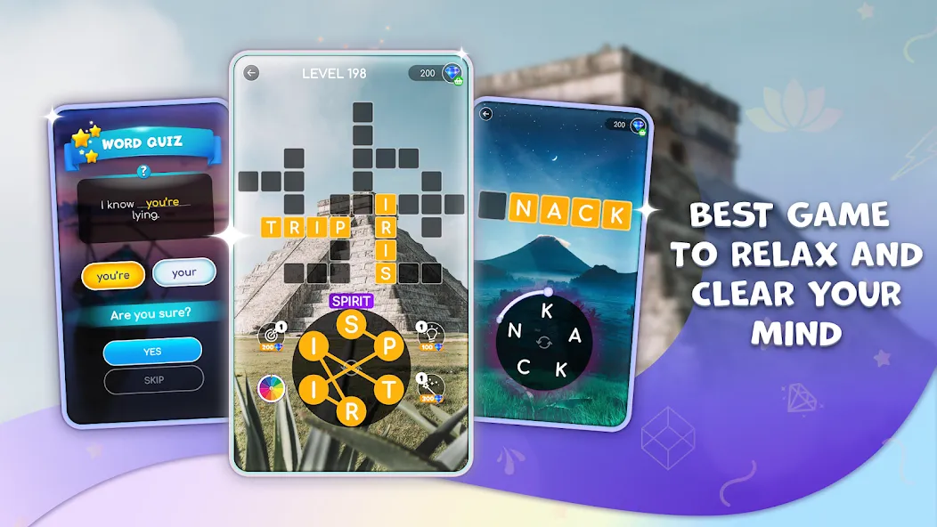 Скачать Calming Crosswords Word Puzzle (Мод: Без рекламы и подсказки бесплатно) на Андроид — скриншот 2