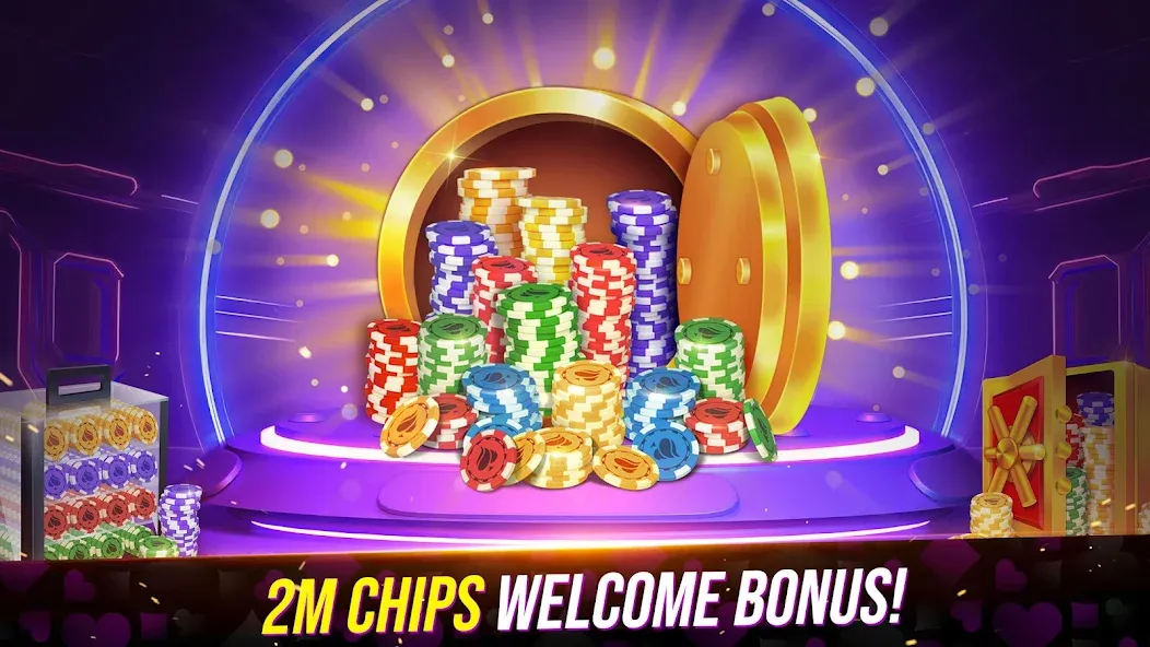 Poker Fever - Win your Fame MOD APK на Android — Бесконечные фишки и удача — скриншот 2
