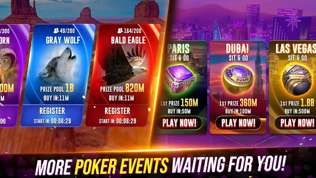 Poker Fever - Win your Fame MOD APK на Android — Бесконечные фишки и удача — скриншот 5