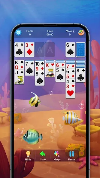 Скачать Solitaire, Klondike Card Games — Безлимитные подсказки и отмены хода — скриншот 2