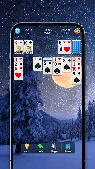 Скачать Solitaire, Klondike Card Games — Безлимитные подсказки и отмены хода — скриншот 3