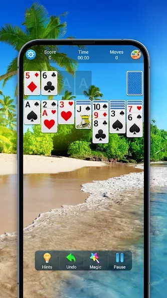 Скачать Solitaire, Klondike Card Games — Безлимитные подсказки и отмены хода — скриншот 4