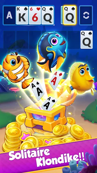 Solitaire - Klondike Card Game — Взломанная версия (Открыты все карты и уровни) — скриншот 1