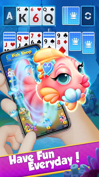 Solitaire - Klondike Card Game — Взломанная версия (Открыты все карты и уровни) — скриншот 3