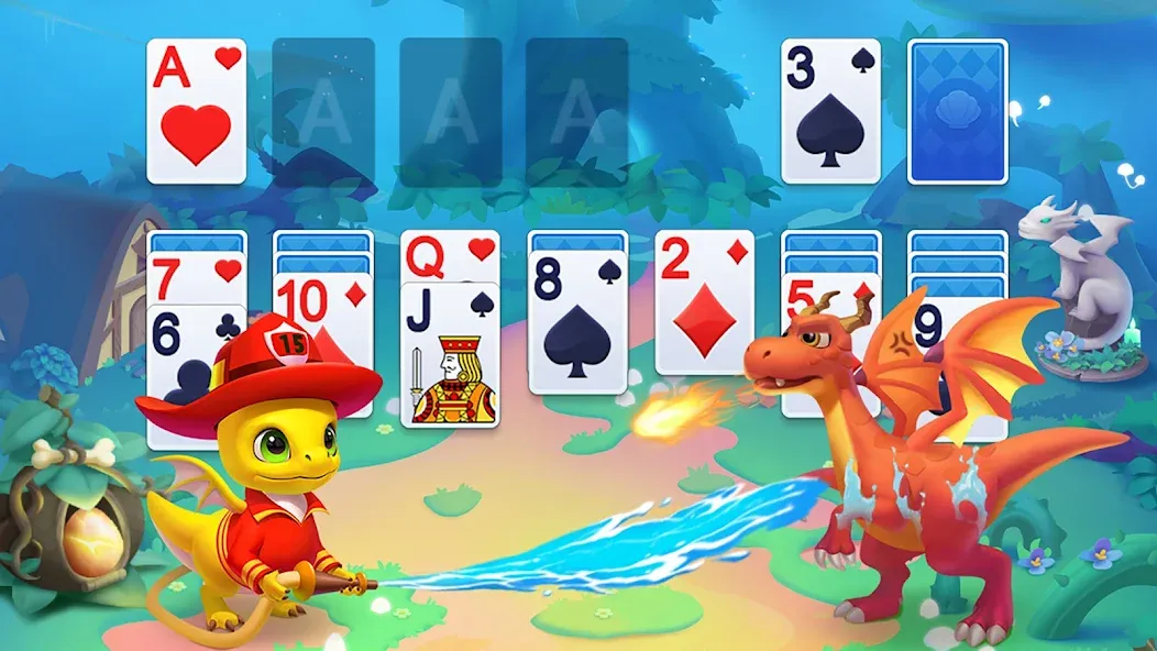 Скачать Solitaire Dragons MOD APK — Бесконечные монеты и бонусы — скриншот 2