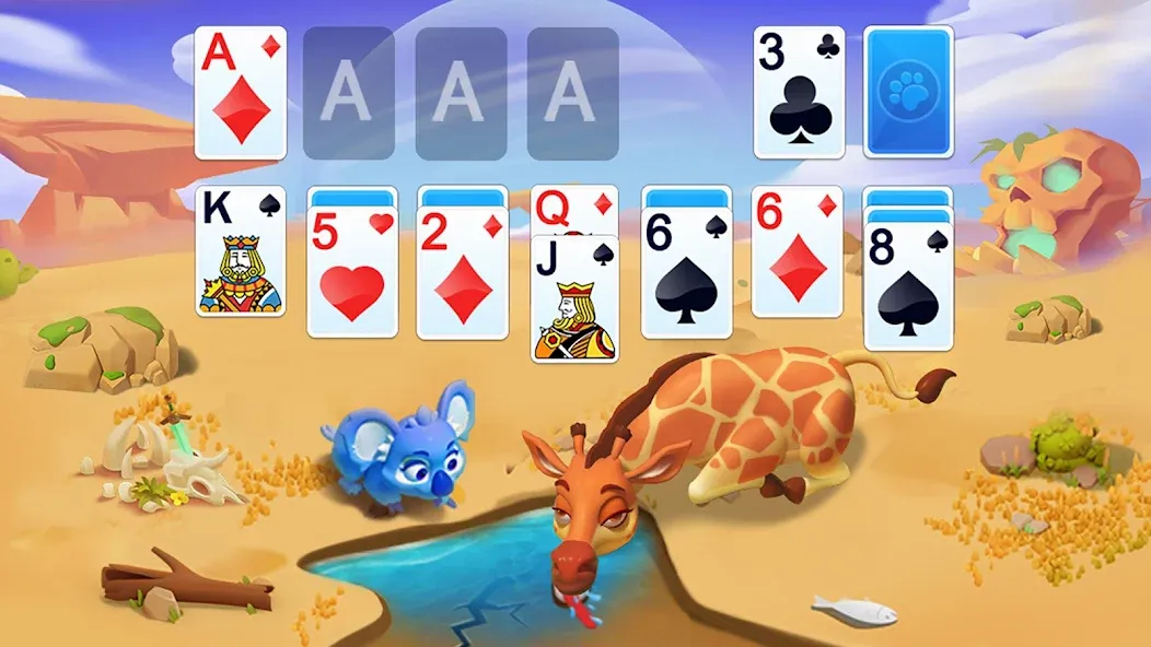Скачать Solitaire - Wild Park — Последняя версия (Безлимитные подсказки и джокеры) — скриншот 1