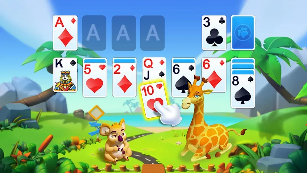 Скачать Solitaire - Wild Park — Последняя версия (Безлимитные подсказки и джокеры) — скриншот 2
