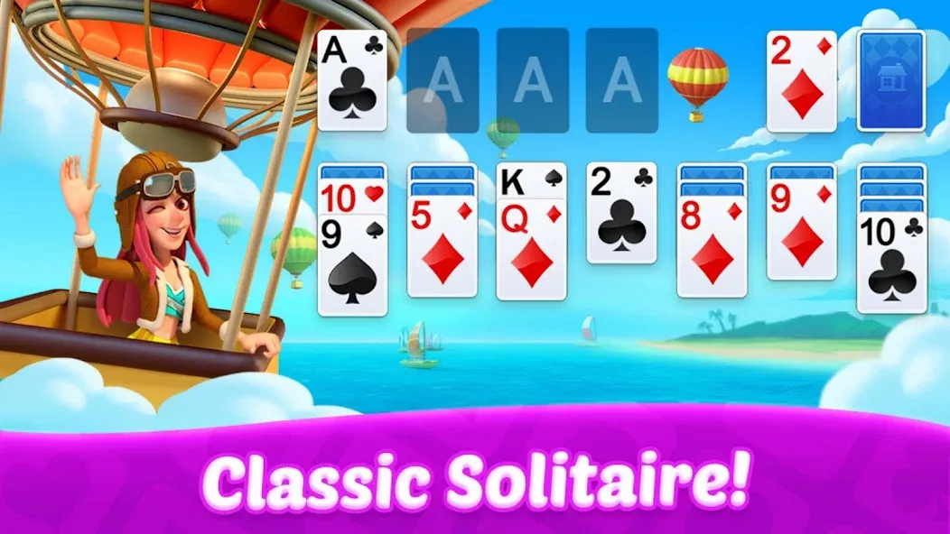 Скачать Solitaire: Card Games MOD APK — Безлимитные подсказки и отмены ходов — скриншот 2