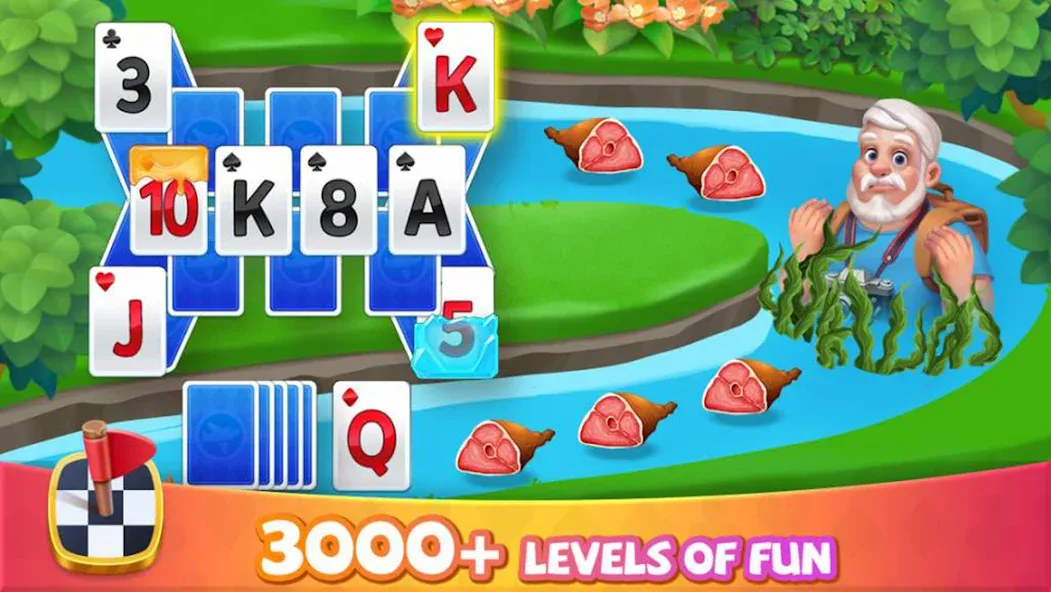 Скачать Solitaire Good Times — Модификация Безлимитные монеты и подсказки — скриншот 2